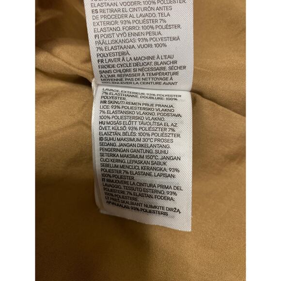 H&M Women's Brown Tan Double Breasted Belted Long Sleeve Trench Coat Jacket Sz M - Picture 6 of 6